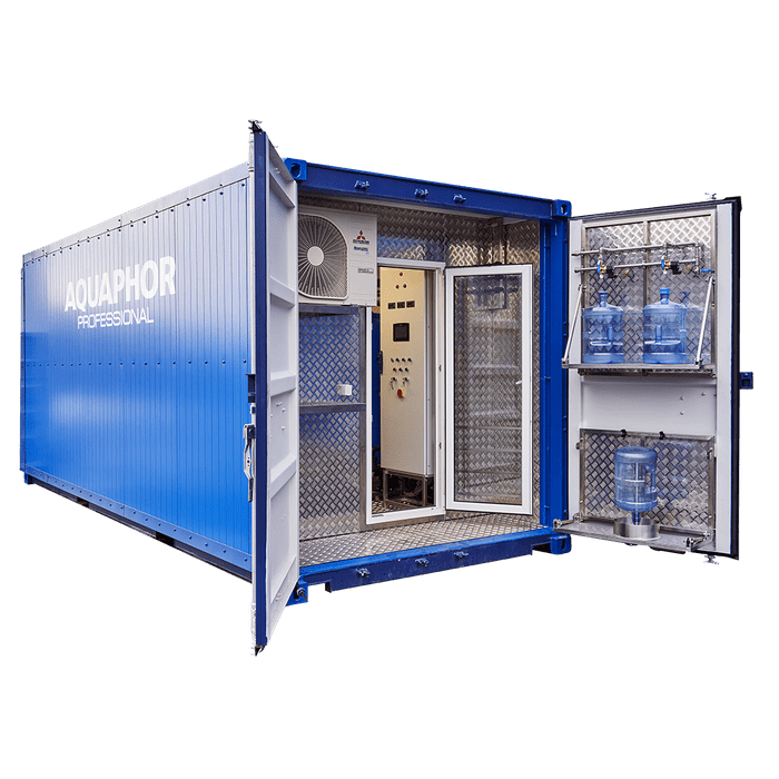 Instalație de filtrare a apei în container Instalație de filtrare a apei în container